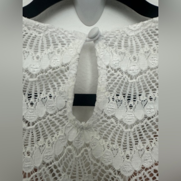 Free People x Nightcap Mariposa Lace Cutout Mini Dress Dove size Small NWT - Picture 11 of 16